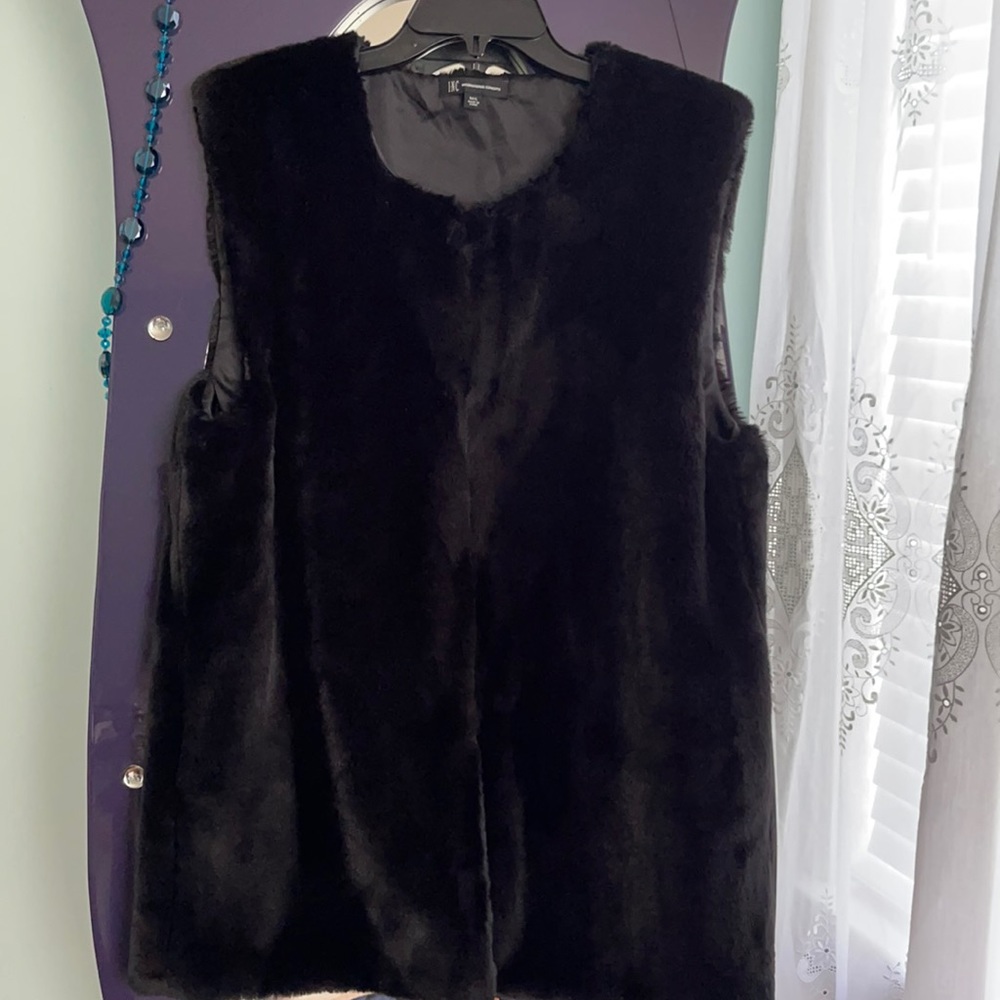 INC Fur Vest